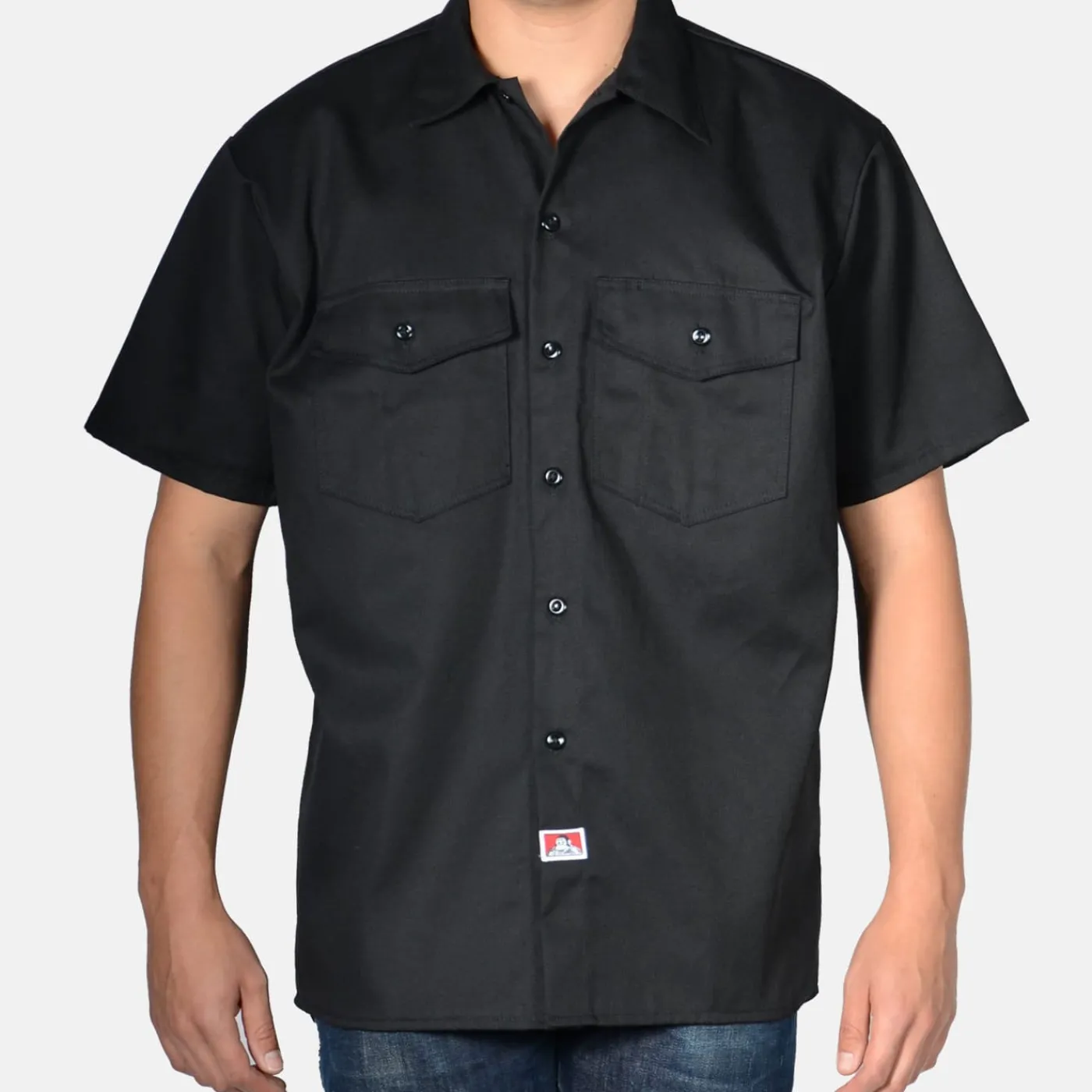 Store Ben Davis Short Sleeve Button-Up Shirt - Black